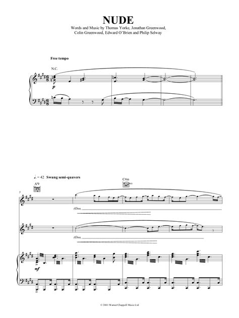 nude radiohead tab|Nude Chords by Radiohead 